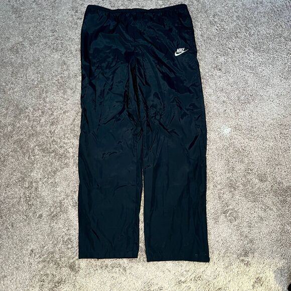 Nike Other - Vintage 80s Nike Mens Track Pants Windbreaker Embroidered Logo Ankle Zip Black L